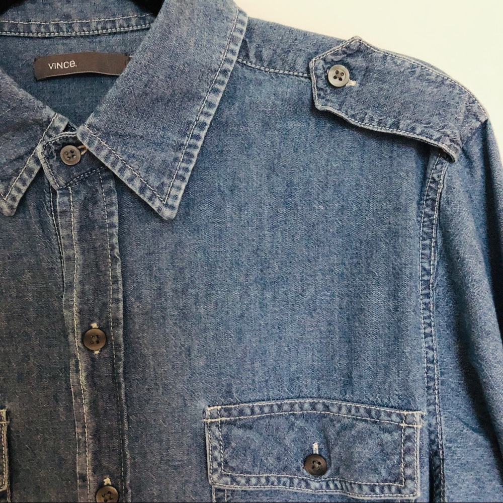 Vince - Denim • Chambray Shirt - Size Small